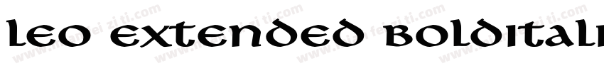 Leo Extended BoldItalic字体转换